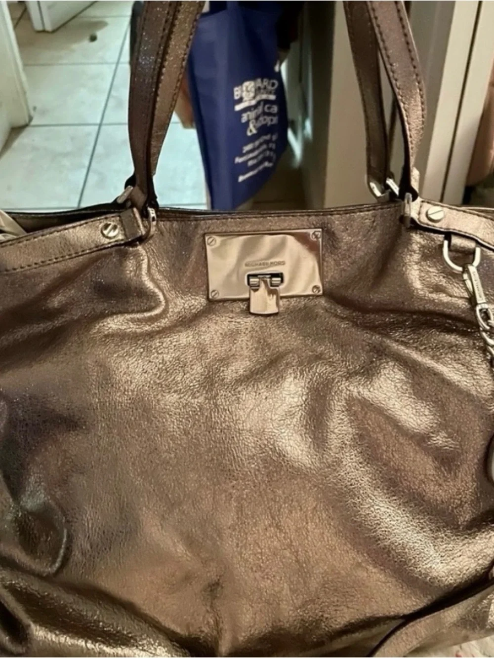 Michael Kors Metallic Bronze Shoulder Bag